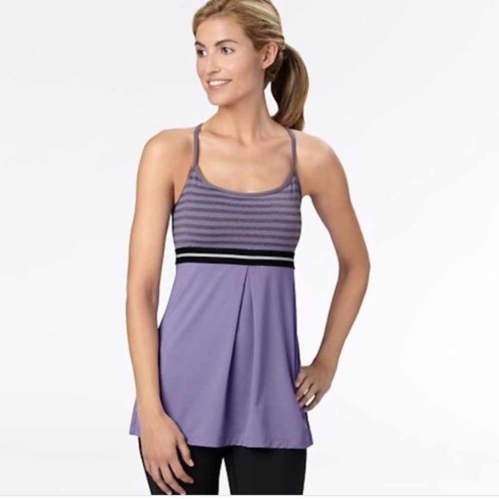 LUCY Fit Squad Tank Purple Stripe XS